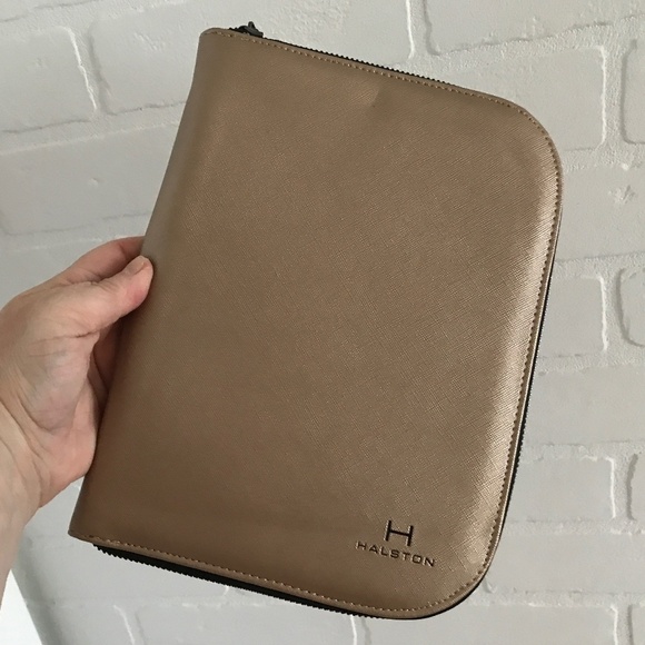 Halston Travel Jewelry box Bag Bronze Vacation Storage - Picture 1 of 7